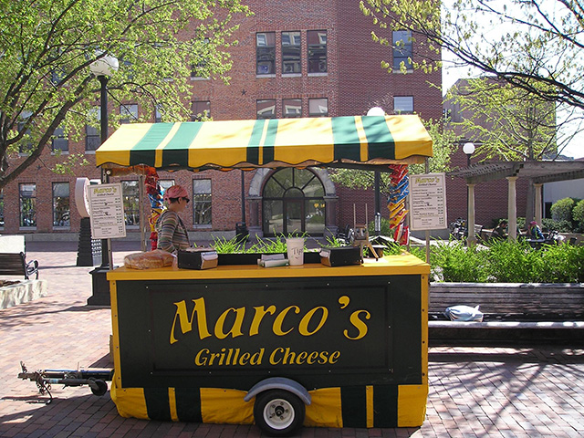 Classic Iowa City Ped Mall Food Cart