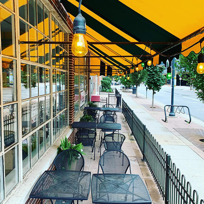 The Marco's Grilled Cheese Restaurant Patio